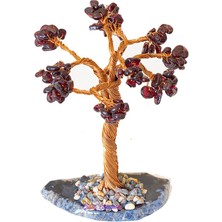 Tesbih Atölyesi Sertifikalı Gerçek Lal - Garnet - Granat  Taşı Ağaç - Akik Plakalı