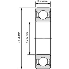 Prc 6803 Zz (61803 Zz) Rulman 17X26X5 mm (Metal Kapak)