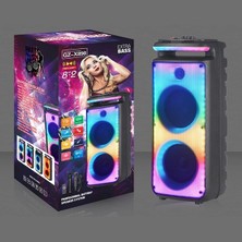 Farissu Taşınabilir Büyük Boy Rgb Işıklı  Bluetooth Mikrofonlu Hoparlör NDR-X898