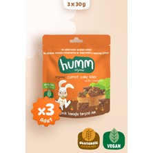 Humm Organic - Organik Glutensiz Vegan Havuçlu ve Tarçınlı Kek Atıştırmalık Paketi - 3 Adet