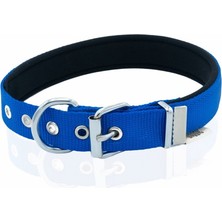 El-Biz Doggie Konfor Dokuma Kemikli Boyun Tasması Royal Blue 2.5 x 42 50 cm  DSBT 2562 L