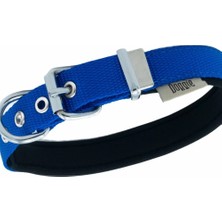 El-Biz Doggie Konfor Dokuma Kemikli Boyun Tasması Royal Blue 2.0 x 35 40 cm  DSBT 2062 M