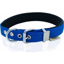 El-Biz Doggie Konfor Dokuma Kemikli Boyun Tasması Royal Blue 2.0 x 35 40 cm  DSBT 2062 M