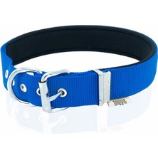 El-Biz Doggie Konfor Dokuma Boyun Tasması Royal Blue 3.0 x 55 cm  DSBT 3010 L