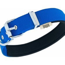 El-Biz Doggie Konfor Dokuma Kemikli Boyun Tasması Royal Blue 3.0 x 55 cm  DSBT 3062 L