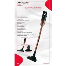 Awox Neto VC10 Dik Süpürge Gold
