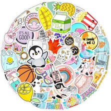 Giftmoda 25'li Su Geçirmez Opak Sticker Seri : 18