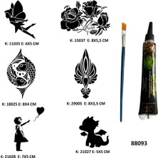 Airbrush Tattoo Sevimli Modeller Hint Kınasıyla Geçici Dövme Yapma Kiti
