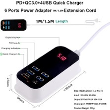 Ganbao Ab 1m USB Şarj Cihazı Hızlı Şarj Çoklu Bağlantı Noktalı Duvar Şarj Cihazları Güç Adaptörü Hızlı Şarj Pd 30W Cep Telefonu Hızlı Şarj Ab Ingiltere Abd C Fişi (Yurt Dışından)