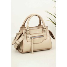 Bipanya Napoli Kırışık Deri Kadın Omuz Çantası BP-4733O