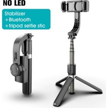 Ganbao Siyah Kablosuz Bluetooth Selfie Sopa Tripod El Gimbal Sabitleyici Dolgu Işığı ile Cep Telefonu Gimbal Sabitleyici (Yurt Dışından)