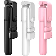 Ganbao Siyah R1 Taşınabilir Cep Telefonu Selfie Çubuğu Tripod Bluetooth Uyumlu Deklanşör Monopod, Dolgu Işığı ile Katlanabilir Cep Telefonu Tutucu (Yurt Dışından)