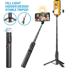 Ganbao Q12S-DOLGU Işığı ile Selfie Çubuğu Tripod Işık Tripod ile Uzaktan Kablosuz Katlanabilir Taşınabilir Telefon Standı Tutucu Akıllı Telefon Için Mini Telefon Tripod (Yurt Dışından)