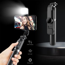 Ganbao Beyaz Yeni Bluetooth Uyumlu Selfie Sopa Tripod Telefon Monopod Kablosuz Katlanabilir El Deklanşör Uzaktan Kumanda Uzatılabilir (Yurt Dışından)