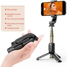 Ganbao 68 cm Siyah Q10 Cep Selfie Çubuğu Evrensel Bluetooth Uzaktan Kumanda Mini Taşınabilir Masaüstü Cep Telefonu Braketi Alüminyum Alaşımlı Direk (Yurt Dışından)