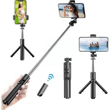 Ganbao Işıkları ile Kablosuz Bluetooth Selfie Çubuğu Tripod Katlanabilir Braket Xiaomi Redmi IPhone 12 Samsung Akıllı Telefon Android Ios Tutucu Z8Z2 (Yurt Dışından)