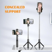 Ganbao Işıkları ile Kablosuz Bluetooth Selfie Çubuğu Tripod Katlanabilir Braket Xiaomi Redmi IPhone 12 Samsung Akıllı Telefon Android Ios Tutucu Z8Z2 (Yurt Dışından)