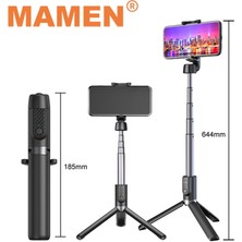 Ganbao Beyaz Mamen Entegre Bluetooth Selfie Çubuk Tripod 18-64 cm Huawei Xiaomi Android Ios Telefon Için Ayarlanabilir Taşınabilir Telefon Tutucu (Yurt Dışından)