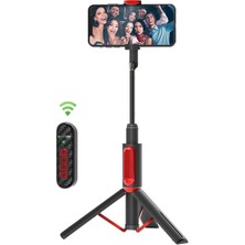 Ganbao Siyah Blitzwolf BS10 Pro Selfie Çubuğu, Kablosuz Uzaktan Kumandalı ve Tripod Standlı Uzatılabilir Selfie Çubuğu Tripod, iPhone Samsung Desteği (Yurt Dışından)