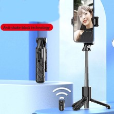 Ganbao Beyaz 3'ü 1 Arada Selfie Çubuğu 360° Dönebilen Telefon Standı Tutucu Selfie Çubuğu Tripod Kablosuz Bluetooth Uzaktan Deklanşör Mini Uzatılabilir (Yurt Dışından)