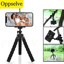 Ganbao Siyah Tripod Tripod Braketi Cep Telefonu Tutucu Cep Telefonu Kamera Selfie Standı Monopod Kamera Montaj Desteği iPhone Için Fotoğraf Uzaktan Kumanda (Yurt Dışından)