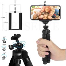 Ganbao Siyah Tripod Tripod Braketi Cep Telefonu Tutucu Cep Telefonu Kamera Selfie Standı Monopod Kamera Montaj Desteği iPhone Için Fotoğraf Uzaktan Kumanda (Yurt Dışından)