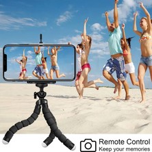 Ganbao Siyah Tripod Tripod Braketi Cep Telefonu Tutucu Cep Telefonu Kamera Selfie Standı Monopod Kamera Montaj Desteği iPhone Için Fotoğraf Uzaktan Kumanda (Yurt Dışından)