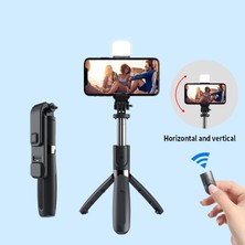 Ganbao Siyah Orijinal L02S LED Çubuk Draadloze Bluetooth Opvouwbare Mini Selfie Stok Statief Monopods Entegre Çok Fonksiyonlu Braket (Yurt Dışından)