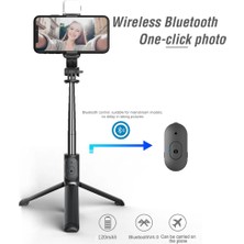 Ganbao CZZJ02 Siyah 2022 Yenı Bluetooth Kablosuz Selfie Çubuğu Mini Tripod Uzatılabilir Monopod Dolgu Işığı ile Ios Android Telefon Için Uzaktan Deklanşör (Yurt Dışından)