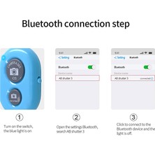 Ganbao Beyaz Tıshrıc Kablosuz Bluetooth Zamanlayıcı Desteği Apple ve Android Telefon Uzaktan Kumanda Düğmesi Kamera Deklanşör Selfie Denetleyicisi (Yurt Dışından)