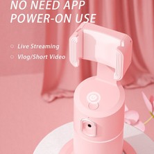 Ganbao Beyaz Otomatik Telefon Takip 360 ° LED Ekranı, LED Ekranı Fotoğraf Selfie'si Vlog Orijinal (Yurt Dışından)