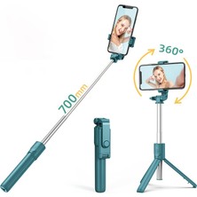 Ganbao Yeşil Kablosuz Bluetooth Uyumlu Selfie Çubukları Katlanabilir Mini Tripod Deklanşör Uzaktan Kumanda Xiaomi Huawei iphone Ios Android Için (Yurt Dışından)