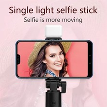 Ganbao Yeşil Cep Telefonu Selfie Çubuğu Tripod Bluetooth Uzaktan Kablosuz Selfi Çubuk Telefon Tutucu iPhone Huawei Için Güzellik Dolgu Işığı ile Standı (Yurt Dışından)