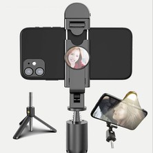 Ganbao Siyah Selfie Çubuğu K10S Taşınabilir Monopod Tripod Blutooth Selfie Çubuğu Iso Android Telefon Için Uzaktan Kumanda (Yurt Dışından)