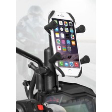 Ganbao Ayna Tutucu Evrensel Motosiklet Cep Telefonu Tutucu Şarj Aleti Alüminyum Bisiklet Telefon Standı Gps Montaj Braketi Desteği 4-6.5 Inç iPhone Akıllı Telefon (Yurt Dışından)