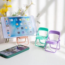Ganbao Renk 4 Taşınabilir Mini Cep Telefonu Standı Masaüstü Sandalye Standı 4 Renk Ayarlanabilir Macaron Renk Standı Katlanabilir Arka Dekorasyon Dekorasyon (Yurt Dışından)