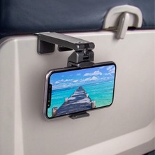 Ganbao Uçuş Telefonu Montajlı Siyah Evrensel Uçak.çok Yönlü Çift 360° Dönüşlü Masa Için Cep Boyutunda Ahizesiz Telefon Tutucu (Yurt Dışından)