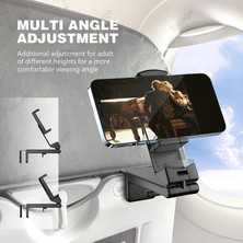 Ganbao Uçuş Telefonu Montajlı Siyah Evrensel Uçak.çok Yönlü Çift 360° Dönüşlü Masa Için Cep Boyutunda Ahizesiz Telefon Tutucu (Yurt Dışından)