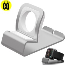 Ganbao Gül Altın Alüminyum Silikon Braketi Şarj Dock Istasyonu Apple Watch Standı Serisi Için Şarj Tutucu Se/6/5/4/3/2/1charging Cradle Standı (Yurt Dışından)