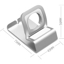 Ganbao Gül Altın Alüminyum Silikon Braketi Şarj Dock Istasyonu Apple Watch Standı Serisi Için Şarj Tutucu Se/6/5/4/3/2/1charging Cradle Standı (Yurt Dışından)