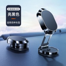 Ganbao Siyah Metal Manyetik Araç Cep Telefonu Tutucu Katlanır Mıknatıslı Cep Telefonu Standı Araba Gps Desteği iPhone Xiaomi Için 360° Dönebilen Montaj (Yurt Dışından)