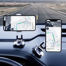 Ganbao Siyah Metal Manyetik Araç Cep Telefonu Tutucu Katlanır Mıknatıslı Cep Telefonu Standı Araba Gps Desteği iPhone Xiaomi Için 360° Dönebilen Montaj (Yurt Dışından)