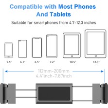 Ganbao Siyah Evrensel Araç Arka Yastık Cep Telefonu Tutucu Araba Arka Koltuk Tablet Pc Braketi Dağı iPad Mini Hava Pro Için 4.7-12.3 Inç Cihazlar Için (Yurt Dışından)