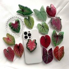 Ganbao Leaf-03 Soket Katlanır Kavrama Tok Pretty Yaprak Akrilik Telefon Tutucu IPHONE13 Evrensel Telefon Braketi (Yurt Dışından)