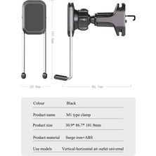 Ganbao Klipsli Tutucu Manyetik Araç Telefonu Tutucu Hava Firar Klipsi 360 Evrensel Destek iPhone 13 Cep Braketi Tutucu Gps Mıknatıs Mobil Standı (Yurt Dışından)