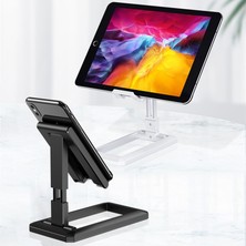 Ganbao Beyaz Katlanabilir Tablet Cep Telefonu Masaüstü Telefon iPad iPhone 13 Için Standı Xiaomi Masa Tutucu Ayarlanabilir Masa Braketi Akıllı Telefon Standları (Yurt Dışından)