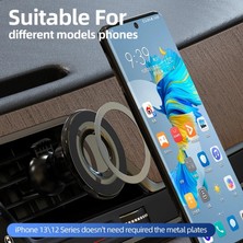 Ganbao Tip-D Araç Telefonu Tutucusu Magsafe ile Uyumlu, iphone 13 14 Için 360 Derece Dönebilen Kontrol Paneli Manyetik Telefon Tutucu (Yurt Dışından)