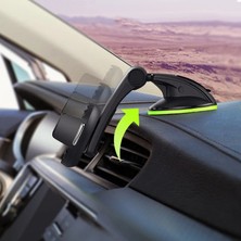 Ganbao Yeşil Araç Telefonu Tutucu Vantuz Araç Telefonu Standı Dağı Evrensel Cep Telefonu Tutucu iPhone 13 12 11 Samsung Xiaomi Gps Braketi (Yurt Dışından)
