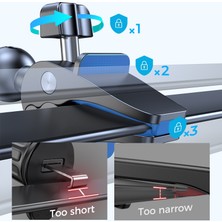 Ganbao Siyah Joyroom Yükseltilmiş Araç Telefonu Tutucu Askeri Sınıf Koruma Büyük Telefon ve Kalın Kılıflar Dostu Eller Serbest Hava Firar Araç Montajı (Yurt Dışından)