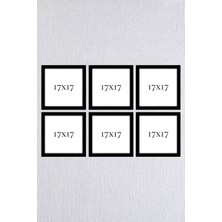 Siyah Çerçeve Seti 6 Adet 17 x 17